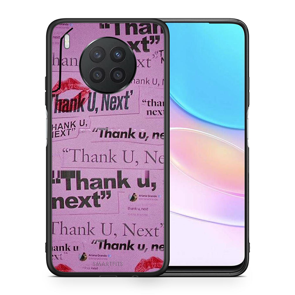 Θήκη Αγίου Βαλεντίνου Huawei Nova 8i / Honor 50 Lite Thank You Next από τη Smartfits με σχέδιο στο πίσω μέρος και μαύρο περίβλημα | Huawei Nova 8i / Honor 50 Lite Thank You Next case with colorful back and black bezels