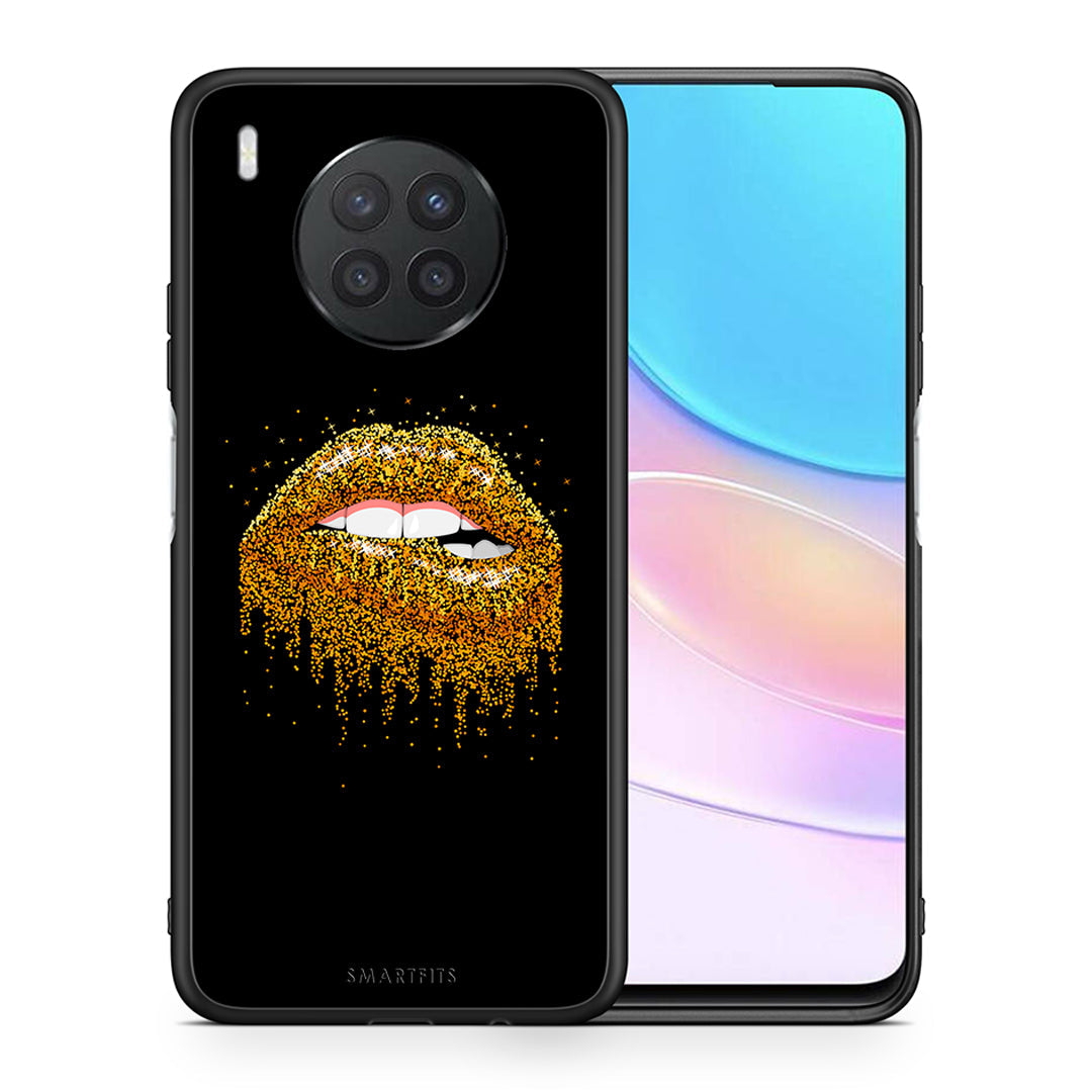 Θήκη Huawei Nova 8i / Honor 50 Lite Golden Valentine από τη Smartfits με σχέδιο στο πίσω μέρος και μαύρο περίβλημα | Huawei Nova 8i / Honor 50 Lite Golden Valentine case with colorful back and black bezels