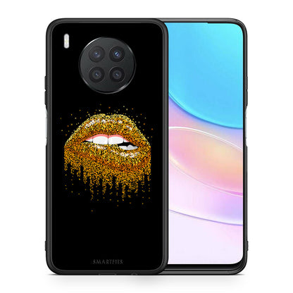 Θήκη Huawei Nova 8i / Honor 50 Lite Golden Valentine από τη Smartfits με σχέδιο στο πίσω μέρος και μαύρο περίβλημα | Huawei Nova 8i / Honor 50 Lite Golden Valentine case with colorful back and black bezels