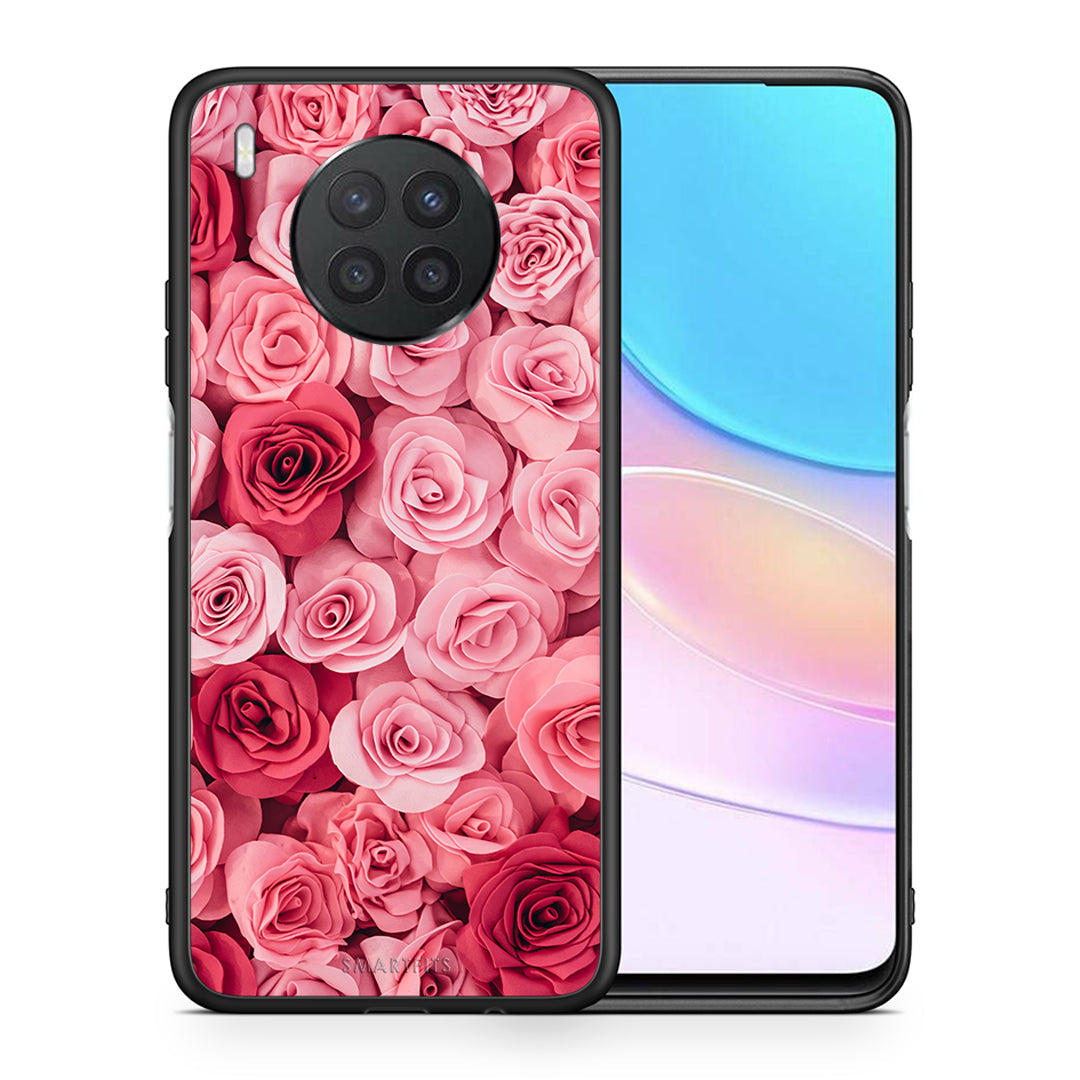 Θήκη Huawei Nova 8i / Honor 50 Lite RoseGarden Valentine από τη Smartfits με σχέδιο στο πίσω μέρος και μαύρο περίβλημα | Huawei Nova 8i / Honor 50 Lite RoseGarden Valentine case with colorful back and black bezels
