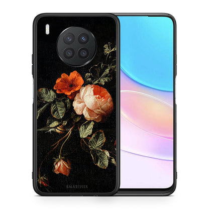 Θήκη Huawei Nova 8i / Honor 50 Lite Vintage Roses από τη Smartfits με σχέδιο στο πίσω μέρος και μαύρο περίβλημα | Huawei Nova 8i / Honor 50 Lite Vintage Roses case with colorful back and black bezels