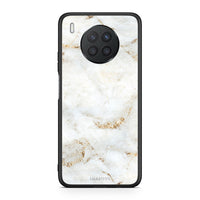 Thumbnail for Huawei Nova 8i / Honor 50 Lite White Gold Marble θήκη από τη Smartfits με σχέδιο στο πίσω μέρος και μαύρο περίβλημα | Smartphone case with colorful back and black bezels by Smartfits