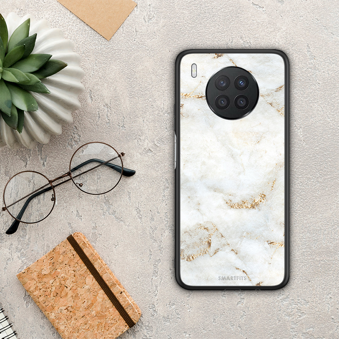 White Gold Marble - Huawei Nova 8i / Honor 50 Lite θήκη