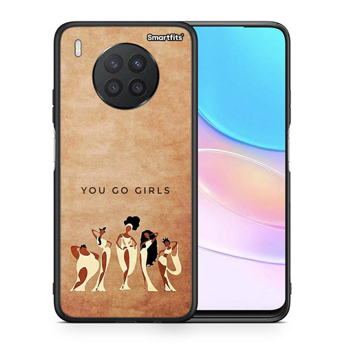 Θήκη Huawei Nova 8i / Honor 50 Lite You Go Girl από τη Smartfits με σχέδιο στο πίσω μέρος και μαύρο περίβλημα | Huawei Nova 8i / Honor 50 Lite You Go Girl case with colorful back and black bezels