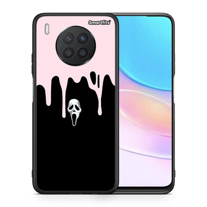 Θήκη Huawei Nova 8i / Honor 50 Lite Melting Halloween Mask από τη Smartfits με σχέδιο στο πίσω μέρος και μαύρο περίβλημα | Huawei Nova 8i / Honor 50 Lite Melting Halloween Mask case with colorful back and black bezels