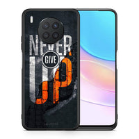 Thumbnail for Θήκη Αγίου Βαλεντίνου Huawei Nova 8i / Honor 50 Lite Never Give Up από τη Smartfits με σχέδιο στο πίσω μέρος και μαύρο περίβλημα | Huawei Nova 8i / Honor 50 Lite Never Give Up case with colorful back and black bezels