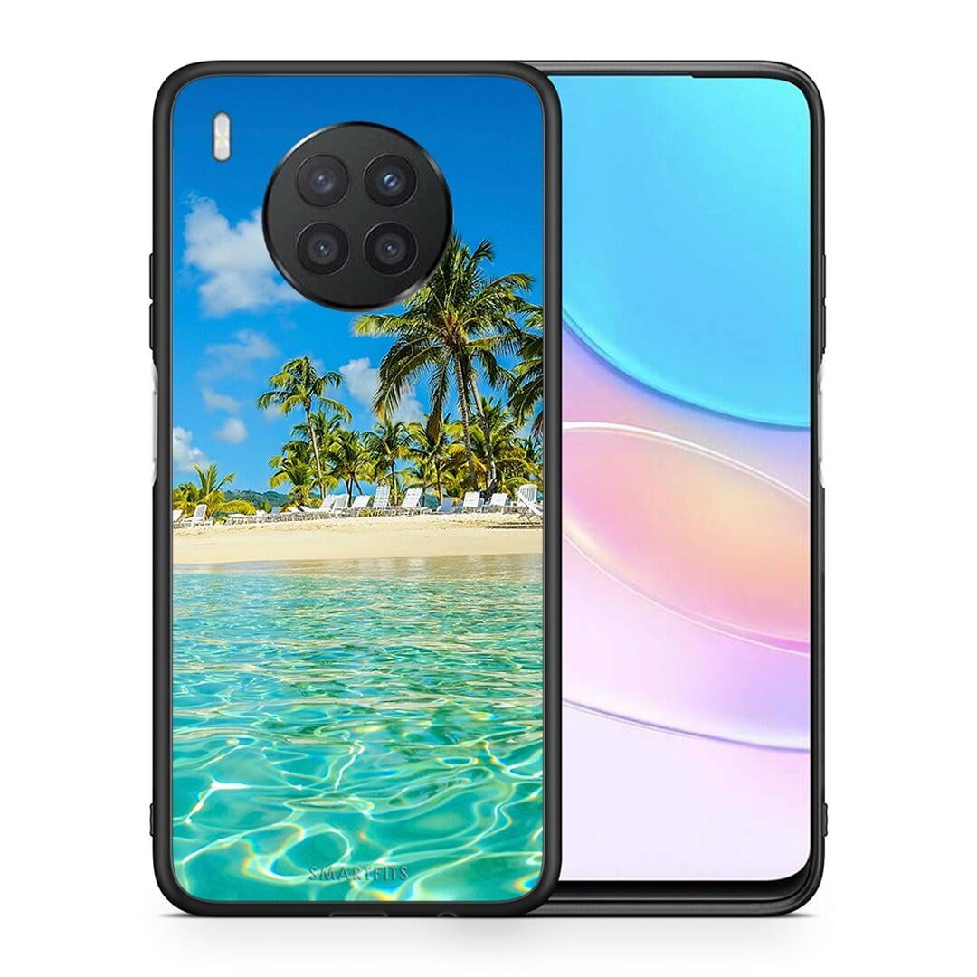 Θήκη Huawei Nova 8i / Honor 50 Lite Tropical Vibes από τη Smartfits με σχέδιο στο πίσω μέρος και μαύρο περίβλημα | Huawei Nova 8i / Honor 50 Lite Tropical Vibes case with colorful back and black bezels