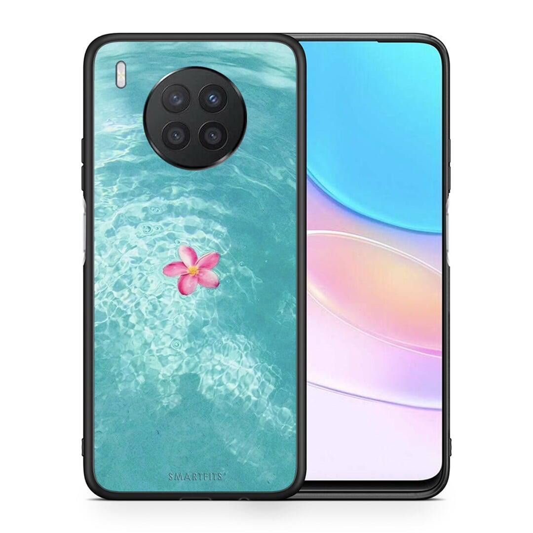 Θήκη Huawei Nova 8i / Honor 50 Lite Water Flower από τη Smartfits με σχέδιο στο πίσω μέρος και μαύρο περίβλημα | Huawei Nova 8i / Honor 50 Lite Water Flower case with colorful back and black bezels