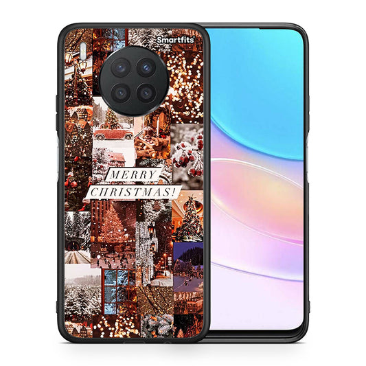 Θήκη Huawei Nova 8i / Honor 50 Lite Xmas Collage από τη Smartfits με σχέδιο στο πίσω μέρος και μαύρο περίβλημα | Huawei Nova 8i / Honor 50 Lite Xmas Collage case with colorful back and black bezels