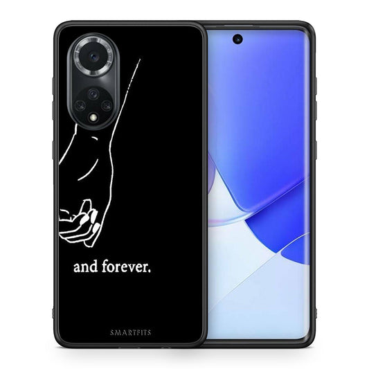 Θήκη Αγίου Βαλεντίνου Huawei Nova 9 / Honor 50 Always & Forever 2 από τη Smartfits με σχέδιο στο πίσω μέρος και μαύρο περίβλημα | Huawei Nova 9 / Honor 50 Always & Forever 2 case with colorful back and black bezels