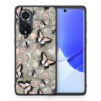 Thumbnail for Θήκη Huawei Nova 9/Honor 50 Butterflies Boho από τη Smartfits με σχέδιο στο πίσω μέρος και μαύρο περίβλημα | Huawei Nova 9/Honor 50 Butterflies Boho case with colorful back and black bezels