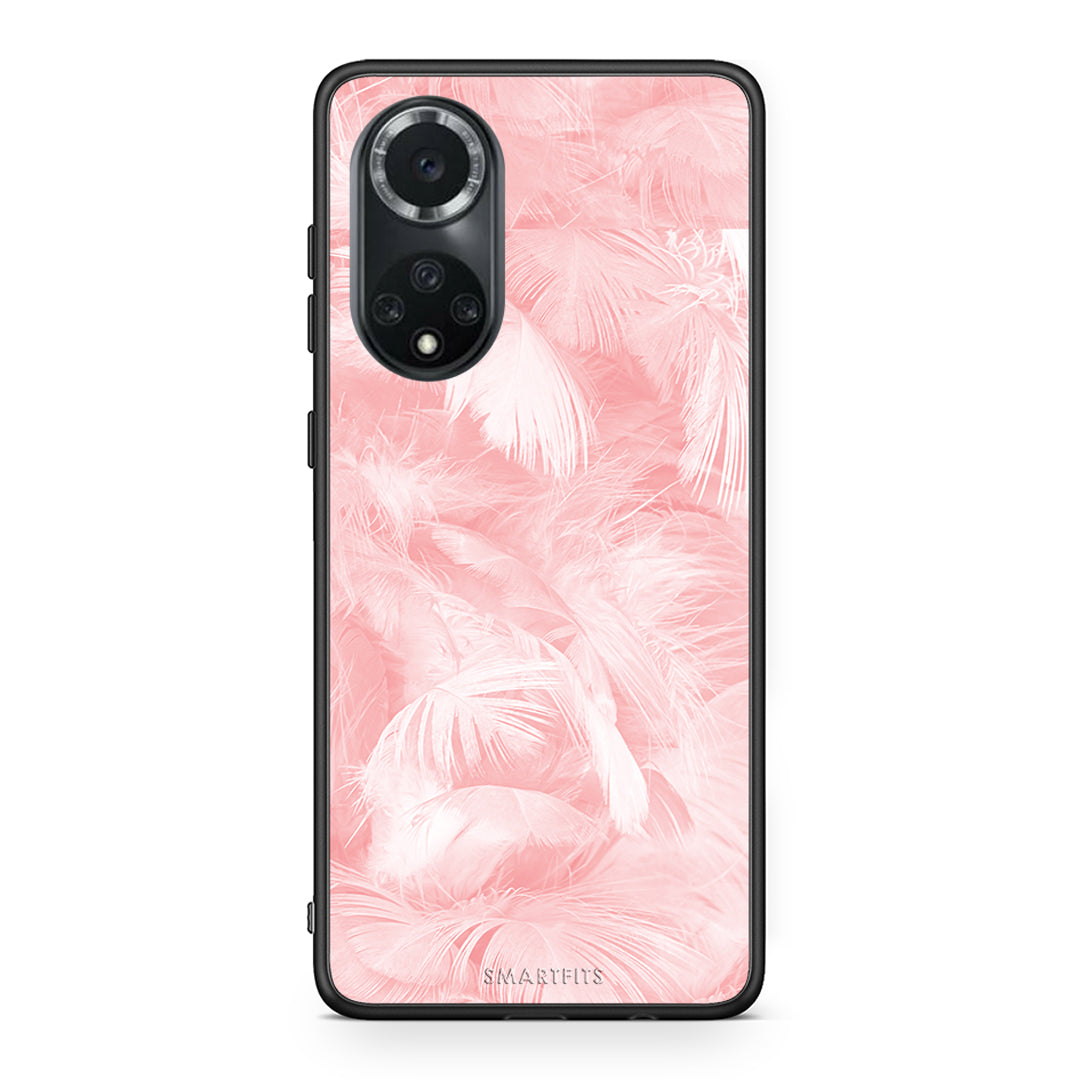 33 - Huawei Nova 9/Honor 50 Pink Feather Boho case, cover, bumper