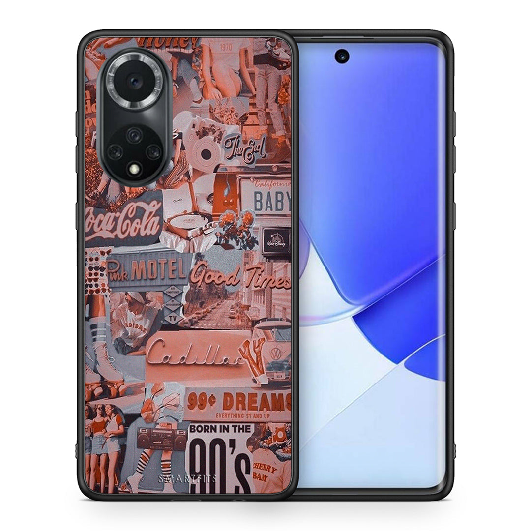 Θήκη Huawei Nova 9/Honor 50 Born In 90s από τη Smartfits με σχέδιο στο πίσω μέρος και μαύρο περίβλημα | Huawei Nova 9/Honor 50 Born In 90s case with colorful back and black bezels