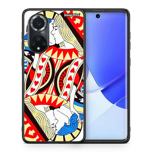 Θήκη Huawei Nova 9/Honor 50 Card Love από τη Smartfits με σχέδιο στο πίσω μέρος και μαύρο περίβλημα | Huawei Nova 9/Honor 50 Card Love case with colorful back and black bezels