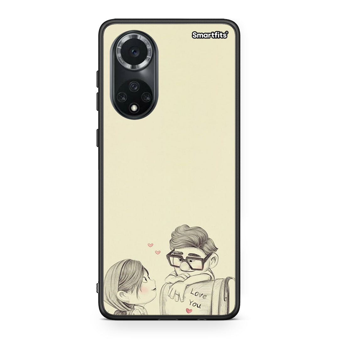 Huawei Nova 9/Honor 50 Carl And Ellie θήκη από τη Smartfits με σχέδιο στο πίσω μέρος και μαύρο περίβλημα | Smartphone case with colorful back and black bezels by Smartfits