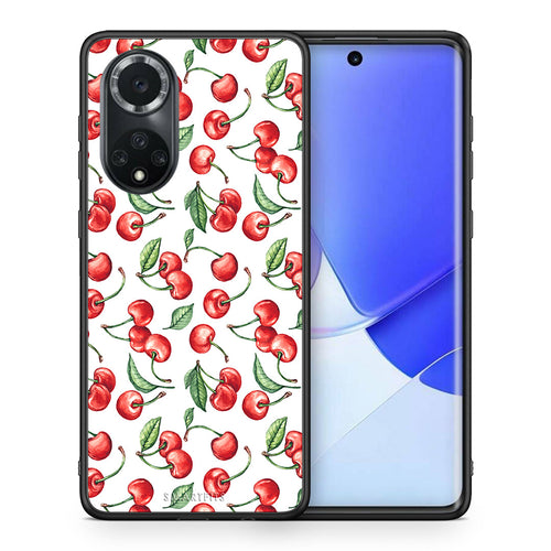 Θήκη Huawei Nova 9/Honor 50 Cherry Summer από τη Smartfits με σχέδιο στο πίσω μέρος και μαύρο περίβλημα | Huawei Nova 9/Honor 50 Cherry Summer case with colorful back and black bezels