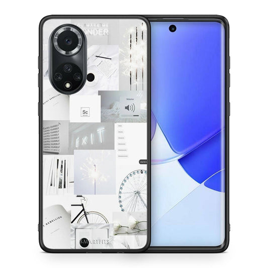 Θήκη Αγίου Βαλεντίνου Huawei Nova 9 / Honor 50 Collage Make Me Wonder από τη Smartfits με σχέδιο στο πίσω μέρος και μαύρο περίβλημα | Huawei Nova 9 / Honor 50 Collage Make Me Wonder case with colorful back and black bezels