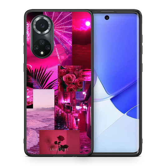 Θήκη Αγίου Βαλεντίνου Huawei Nova 9 / Honor 50 Collage Red Roses από τη Smartfits με σχέδιο στο πίσω μέρος και μαύρο περίβλημα | Huawei Nova 9 / Honor 50 Collage Red Roses case with colorful back and black bezels