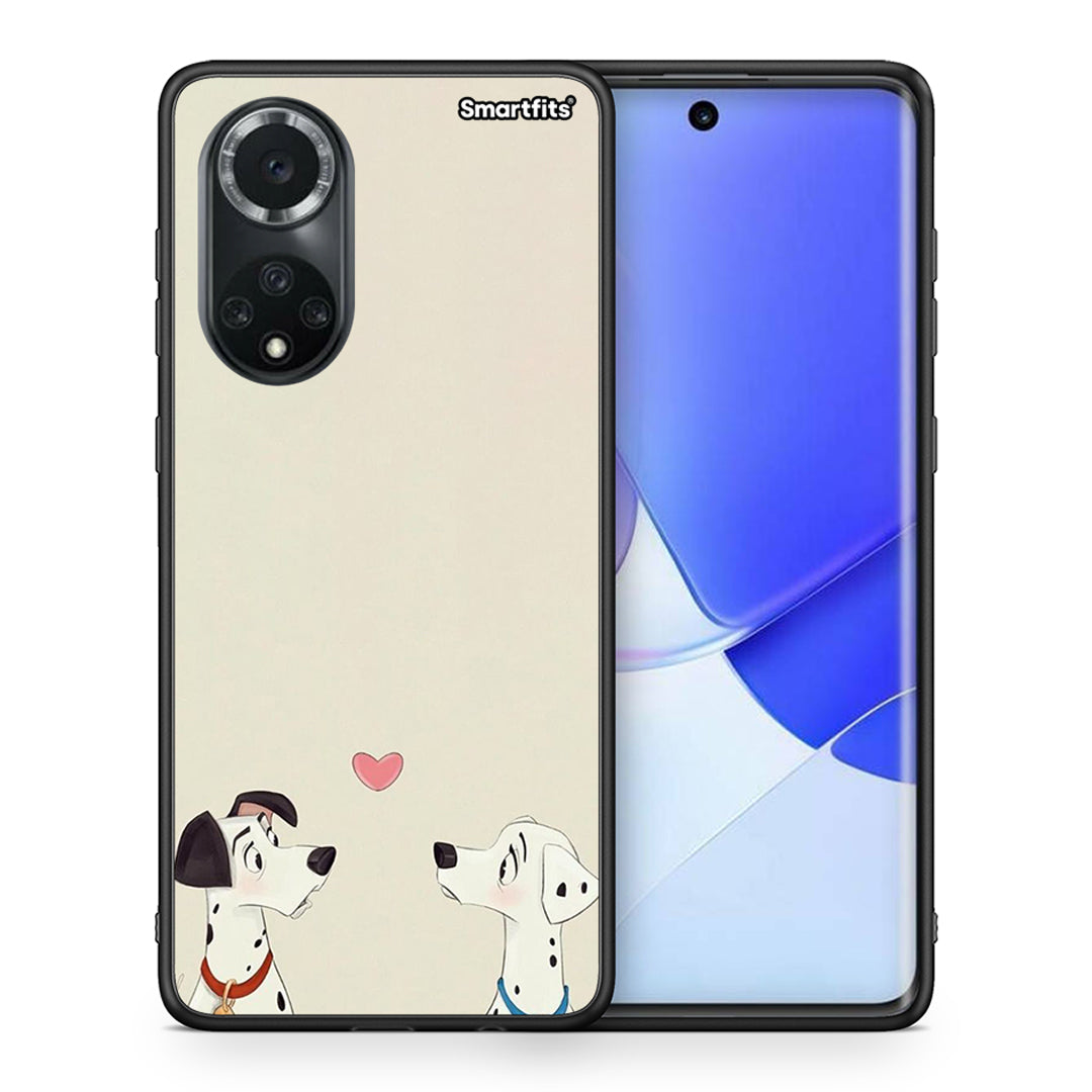Θήκη Huawei Nova 9/Honor 50 Dalmatians Love από τη Smartfits με σχέδιο στο πίσω μέρος και μαύρο περίβλημα | Huawei Nova 9/Honor 50 Dalmatians Love case with colorful back and black bezels