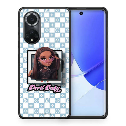 Θήκη Αγίου Βαλεντίνου Huawei Nova 9 / Honor 50 Devil Baby από τη Smartfits με σχέδιο στο πίσω μέρος και μαύρο περίβλημα | Huawei Nova 9 / Honor 50 Devil Baby case with colorful back and black bezels