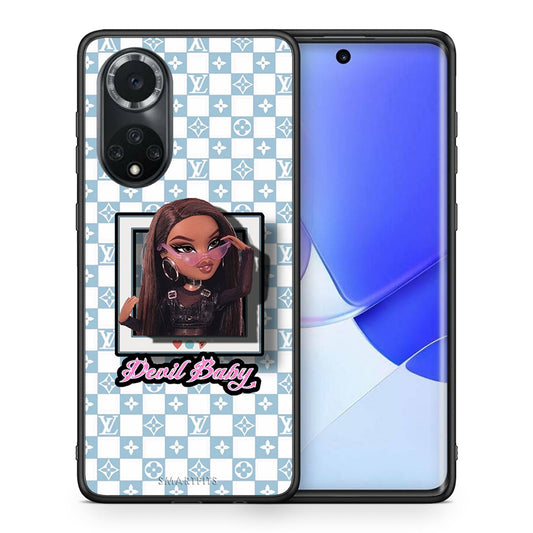 Θήκη Αγίου Βαλεντίνου Huawei Nova 9 / Honor 50 Devil Baby από τη Smartfits με σχέδιο στο πίσω μέρος και μαύρο περίβλημα | Huawei Nova 9 / Honor 50 Devil Baby case with colorful back and black bezels