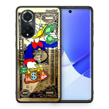 Θήκη Huawei Nova 9 / Honor 50 Duck Money από τη Smartfits με σχέδιο στο πίσω μέρος και μαύρο περίβλημα | Huawei Nova 9 / Honor 50 Duck Money case with colorful back and black bezels