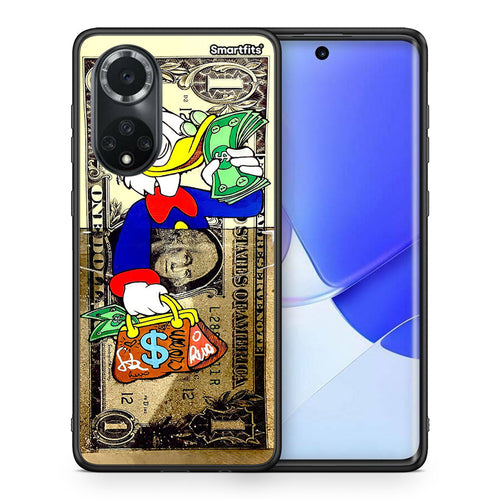 Θήκη Huawei Nova 9 / Honor 50 Duck Money από τη Smartfits με σχέδιο στο πίσω μέρος και μαύρο περίβλημα | Huawei Nova 9 / Honor 50 Duck Money case with colorful back and black bezels