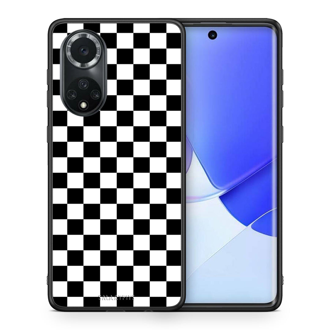 Θήκη Huawei Nova 9/Honor 50 Squares Geometric από τη Smartfits με σχέδιο στο πίσω μέρος και μαύρο περίβλημα | Huawei Nova 9/Honor 50 Squares Geometric case with colorful back and black bezels