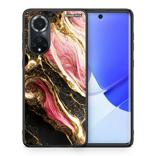 Θήκη Huawei Nova 9/Honor 50 Glamorous Pink Marble από τη Smartfits με σχέδιο στο πίσω μέρος και μαύρο περίβλημα | Huawei Nova 9/Honor 50 Glamorous Pink Marble case with colorful back and black bezels