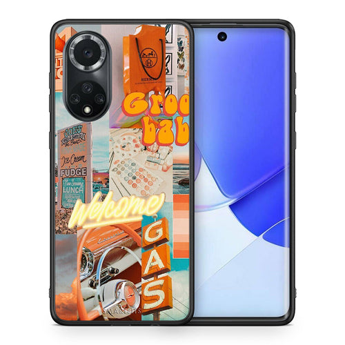 Θήκη Αγίου Βαλεντίνου Huawei Nova 9 / Honor 50 Groovy Babe από τη Smartfits με σχέδιο στο πίσω μέρος και μαύρο περίβλημα | Huawei Nova 9 / Honor 50 Groovy Babe case with colorful back and black bezels