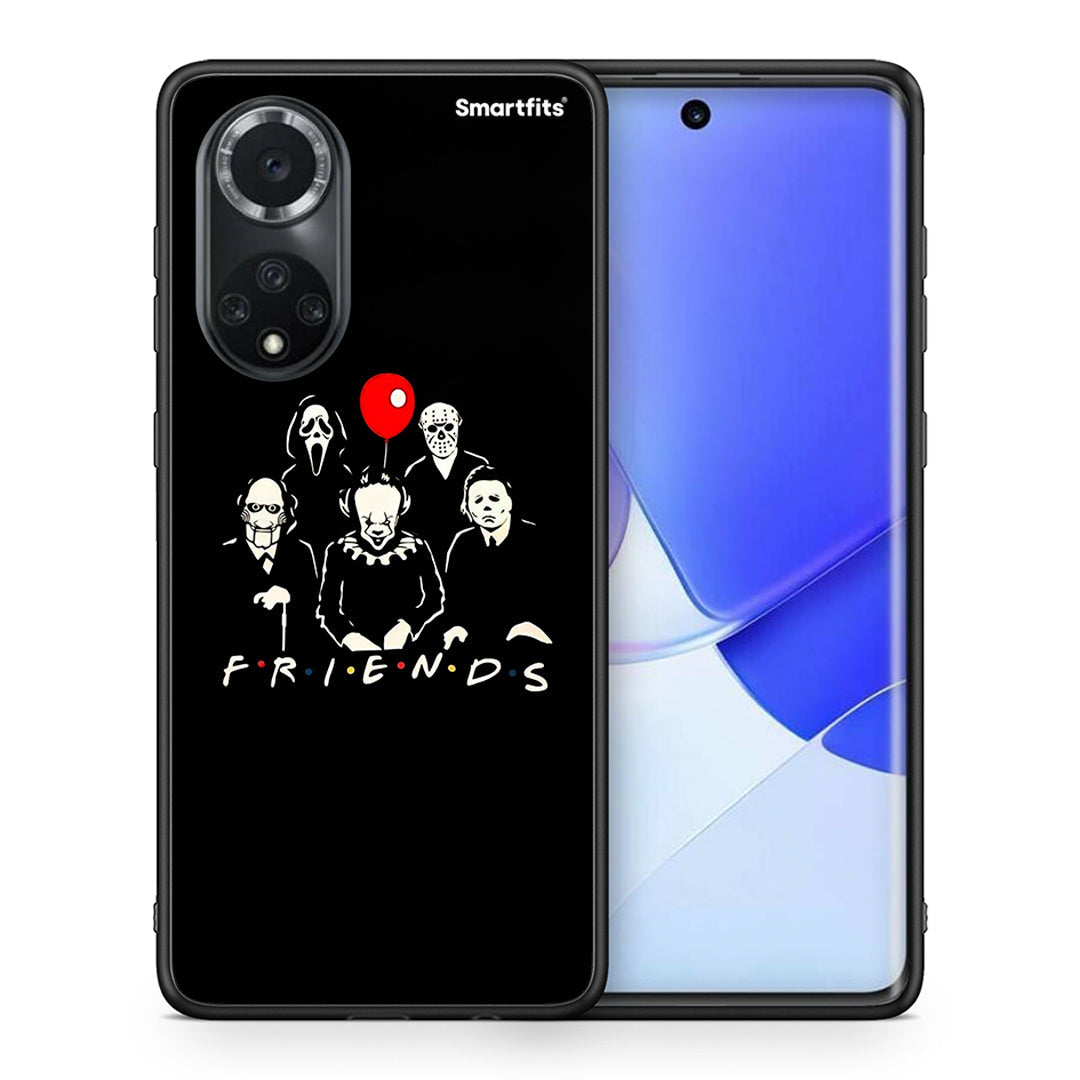 Θήκη Huawei Nova 9 / Honor 50 Halloween Friends από τη Smartfits με σχέδιο στο πίσω μέρος και μαύρο περίβλημα | Huawei Nova 9 / Honor 50 Halloween Friends case with colorful back and black bezels