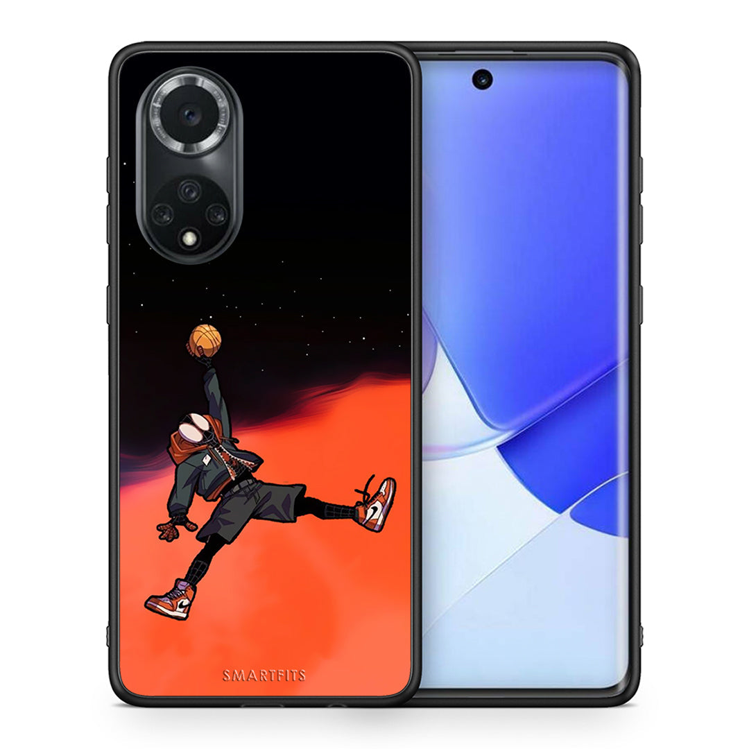 Θήκη Huawei Nova 9/Honor 50 Basketball Hero από τη Smartfits με σχέδιο στο πίσω μέρος και μαύρο περίβλημα | Huawei Nova 9/Honor 50 Basketball Hero case with colorful back and black bezels