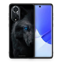 Thumbnail for Θήκη Huawei Nova 9/Honor 50 Dark Wolf από τη Smartfits με σχέδιο στο πίσω μέρος και μαύρο περίβλημα | Huawei Nova 9/Honor 50 Dark Wolf case with colorful back and black bezels