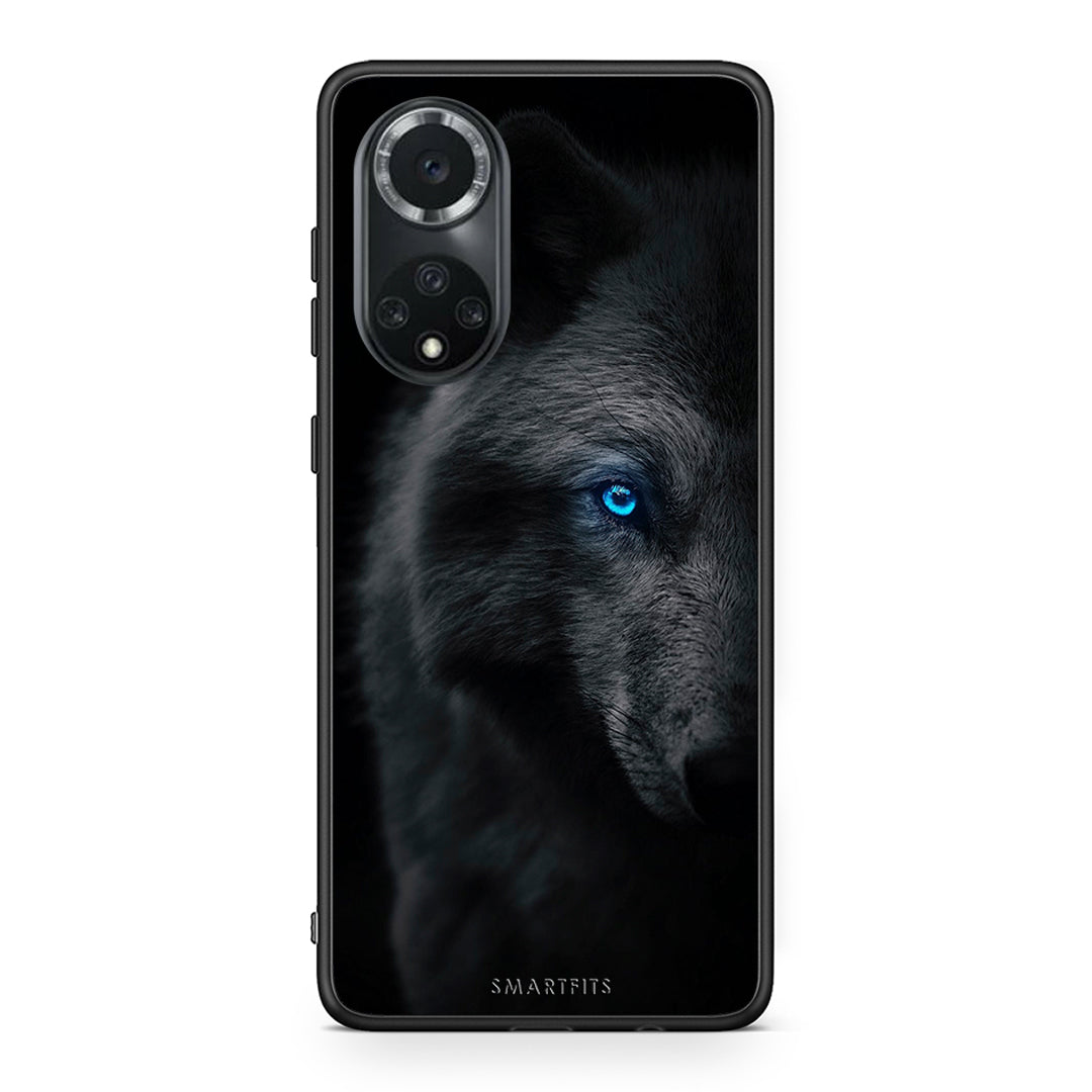 Huawei Nova 9/Honor 50 Dark Wolf θήκη από τη Smartfits με σχέδιο στο πίσω μέρος και μαύρο περίβλημα | Smartphone case with colorful back and black bezels by Smartfits