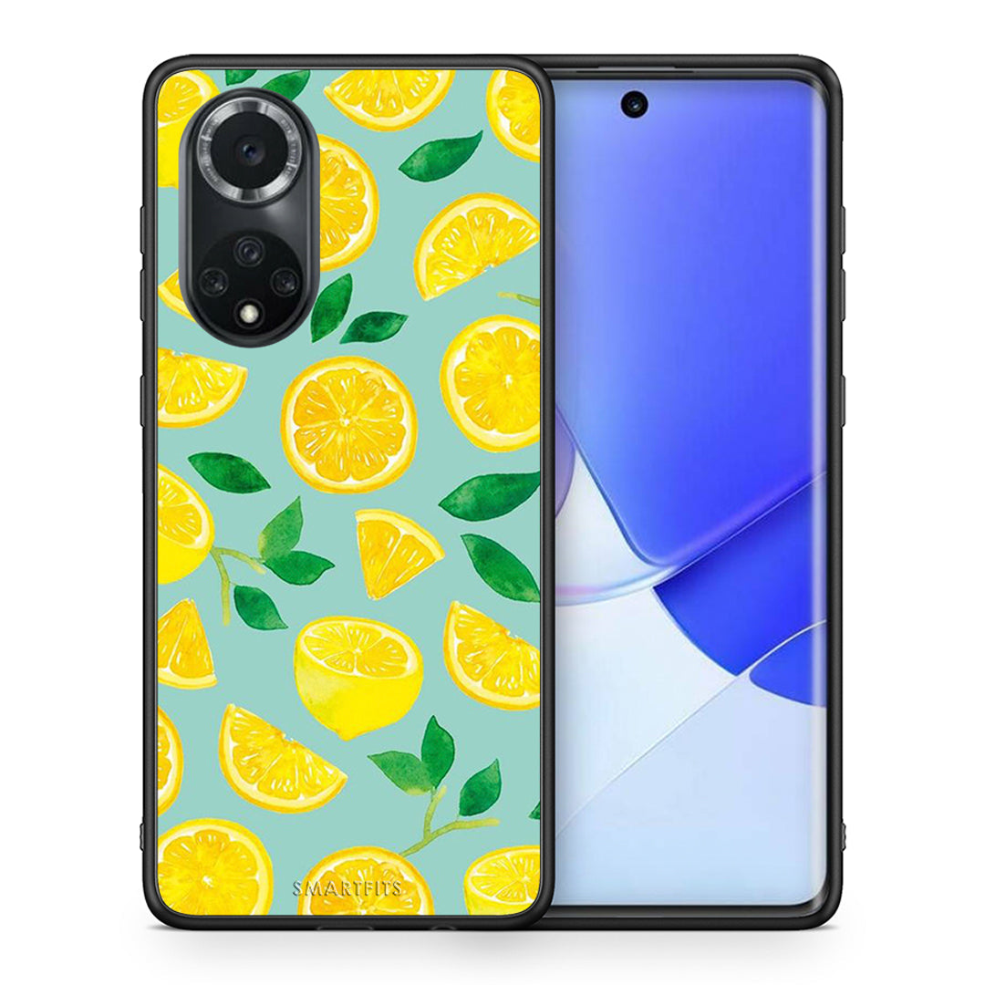 Θήκη Huawei Nova 9/Honor 50 Lemons από τη Smartfits με σχέδιο στο πίσω μέρος και μαύρο περίβλημα | Huawei Nova 9/Honor 50 Lemons case with colorful back and black bezels