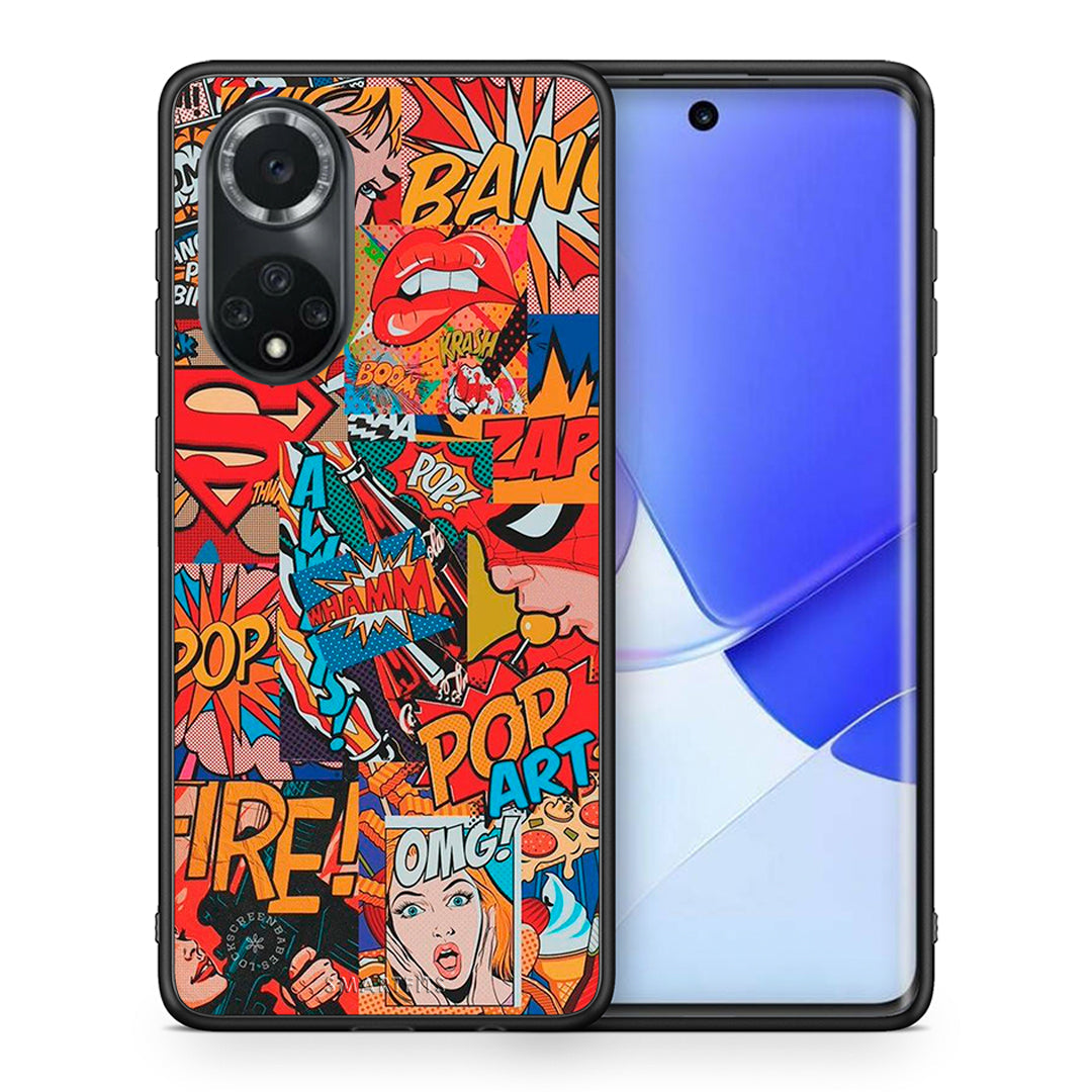 Θήκη Huawei Nova 9/Honor 50 PopArt OMG από τη Smartfits με σχέδιο στο πίσω μέρος και μαύρο περίβλημα | Huawei Nova 9/Honor 50 PopArt OMG case with colorful back and black bezels