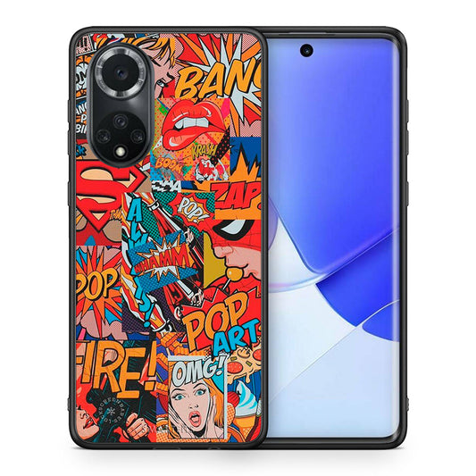 Θήκη Huawei Nova 9/Honor 50 PopArt OMG από τη Smartfits με σχέδιο στο πίσω μέρος και μαύρο περίβλημα | Huawei Nova 9/Honor 50 PopArt OMG case with colorful back and black bezels