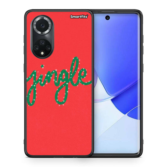 Θήκη Huawei Nova 9/Honor 50 Jingle Xmas από τη Smartfits με σχέδιο στο πίσω μέρος και μαύρο περίβλημα | Huawei Nova 9/Honor 50 Jingle Xmas case with colorful back and black bezels