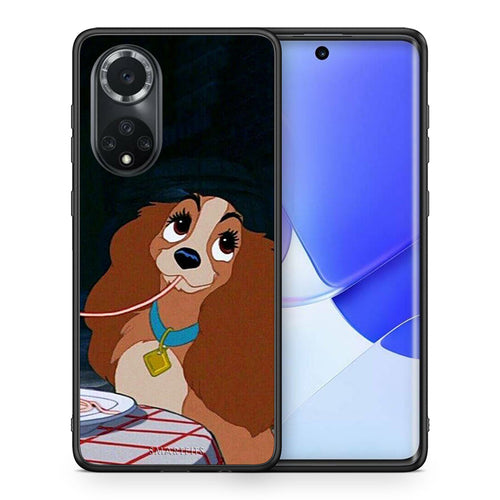 Θήκη Αγίου Βαλεντίνου Huawei Nova 9 / Honor 50 Lady And Tramp 2 από τη Smartfits με σχέδιο στο πίσω μέρος και μαύρο περίβλημα | Huawei Nova 9 / Honor 50 Lady And Tramp 2 case with colorful back and black bezels