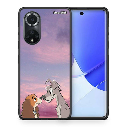 Θήκη Huawei Nova 9/Honor 50 Lady And Tramp από τη Smartfits με σχέδιο στο πίσω μέρος και μαύρο περίβλημα | Huawei Nova 9/Honor 50 Lady And Tramp case with colorful back and black bezels