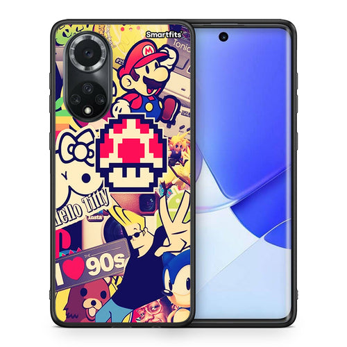 Θήκη Huawei Nova 9/Honor 50 Love The 90s από τη Smartfits με σχέδιο στο πίσω μέρος και μαύρο περίβλημα | Huawei Nova 9/Honor 50 Love The 90s case with colorful back and black bezels