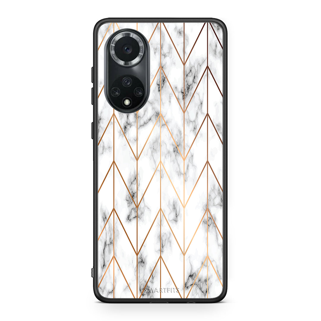 44 - Huawei Nova 9/Honor 50 Gold Geometric Marble case, cover, bumper