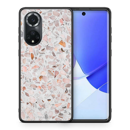 Θήκη Huawei Nova 9/Honor 50 Marble Terrazzo από τη Smartfits με σχέδιο στο πίσω μέρος και μαύρο περίβλημα | Huawei Nova 9/Honor 50 Marble Terrazzo case with colorful back and black bezels