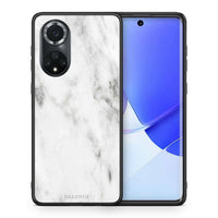 Thumbnail for Θήκη Huawei Nova 9/Honor 50 White Marble από τη Smartfits με σχέδιο στο πίσω μέρος και μαύρο περίβλημα | Huawei Nova 9/Honor 50 White Marble case with colorful back and black bezels