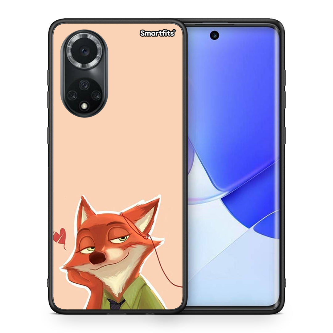 Θήκη Huawei Nova 9/Honor 50 Nick Wilde And Judy Hopps Love 1 από τη Smartfits με σχέδιο στο πίσω μέρος και μαύρο περίβλημα | Huawei Nova 9/Honor 50 Nick Wilde And Judy Hopps Love 1 case with colorful back and black bezels
