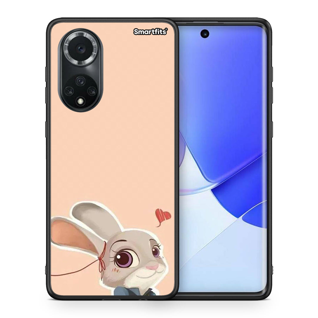Θήκη Huawei Nova 9/Honor 50 Nick Wilde And Judy Hopps Love 2 από τη Smartfits με σχέδιο στο πίσω μέρος και μαύρο περίβλημα | Huawei Nova 9/Honor 50 Nick Wilde And Judy Hopps Love 2 case with colorful back and black bezels