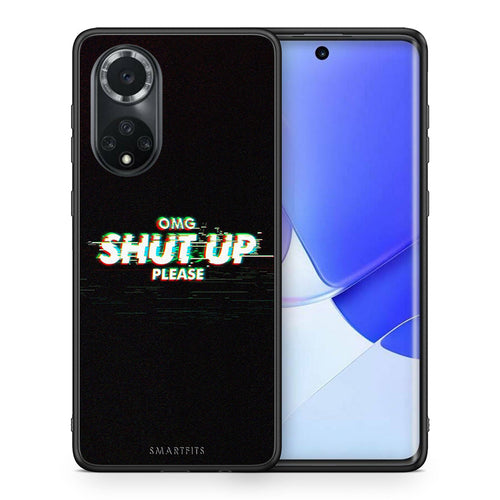 Θήκη Huawei Nova 9/Honor 50 OMG ShutUp από τη Smartfits με σχέδιο στο πίσω μέρος και μαύρο περίβλημα | Huawei Nova 9/Honor 50 OMG ShutUp case with colorful back and black bezels