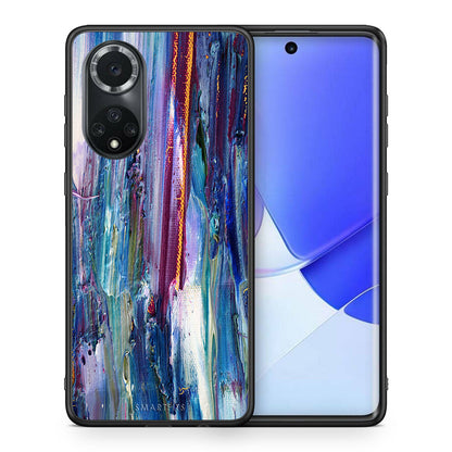 Θήκη Huawei Nova 9/Honor 50 Winter Paint από τη Smartfits με σχέδιο στο πίσω μέρος και μαύρο περίβλημα | Huawei Nova 9/Honor 50 Winter Paint case with colorful back and black bezels