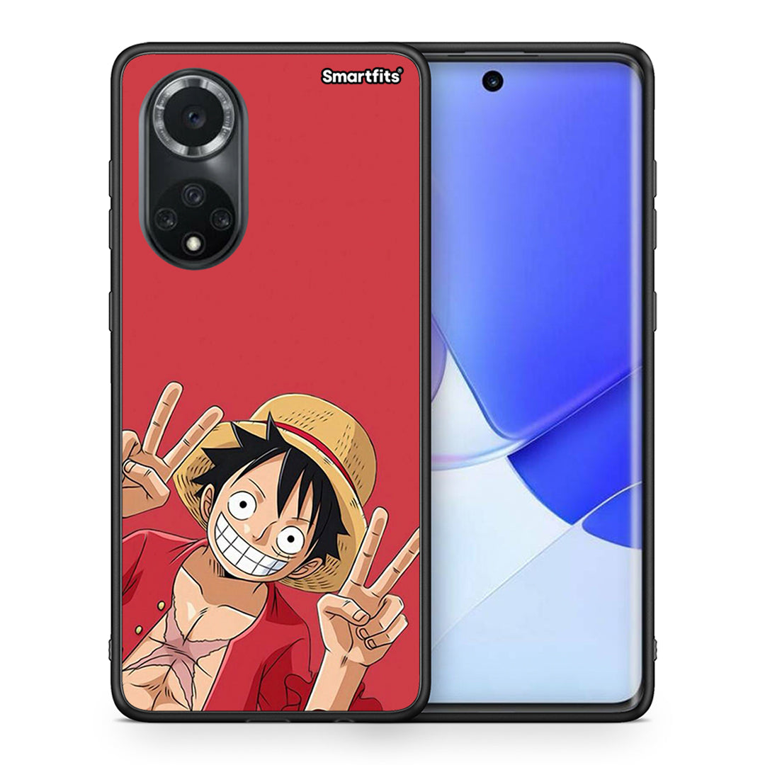 Θήκη Huawei Nova 9 / Honor 50 Pirate Luffy από τη Smartfits με σχέδιο στο πίσω μέρος και μαύρο περίβλημα | Huawei Nova 9 / Honor 50 Pirate Luffy case with colorful back and black bezels
