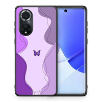 Thumbnail for Θήκη Αγίου Βαλεντίνου Huawei Nova 9 / Honor 50 Purple Mariposa από τη Smartfits με σχέδιο στο πίσω μέρος και μαύρο περίβλημα | Huawei Nova 9 / Honor 50 Purple Mariposa case with colorful back and black bezels